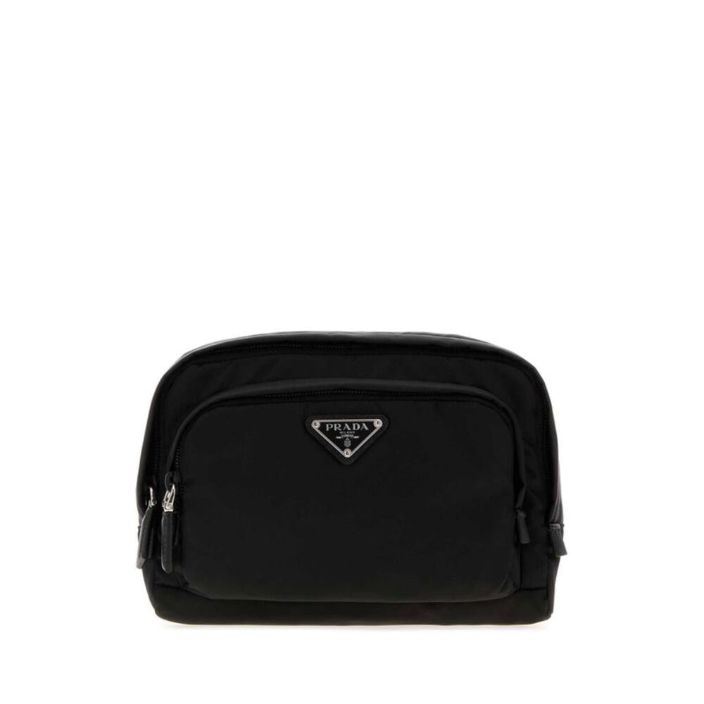 Prada Men Black Canvas Beauty Case